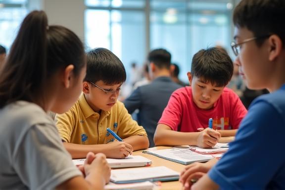 Youth attending a financial literacy budgeting workshop in Singapore